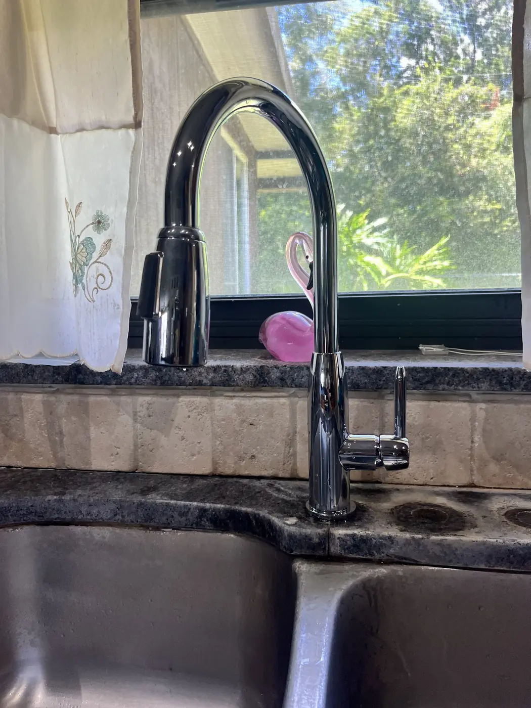 New kitchen faucet with new stops
