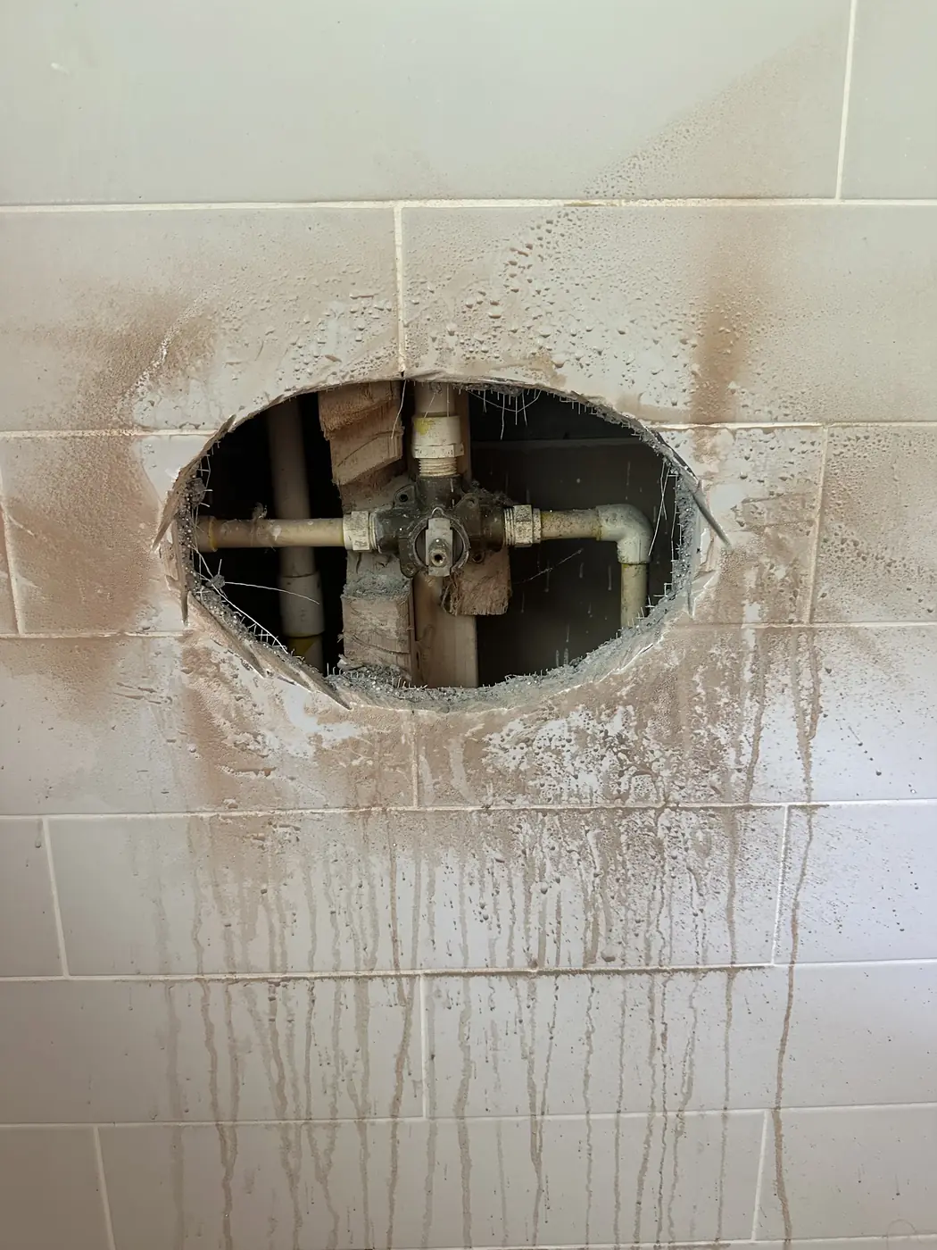 Replacing a shower valve through the tile